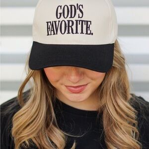 Black and White ‘God's Favorite Trucker’  Hat NEW
